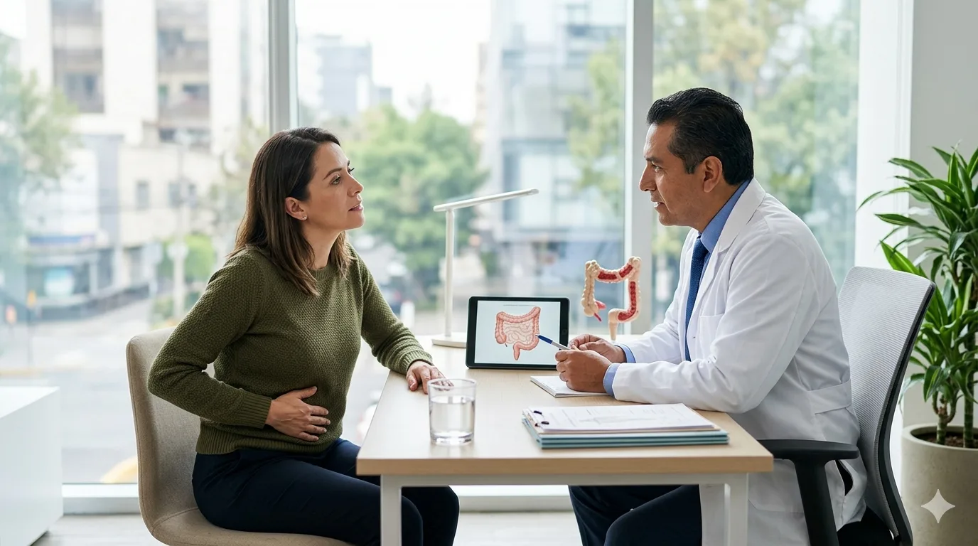 ¿Qué especialista trata la distensión abdominal?